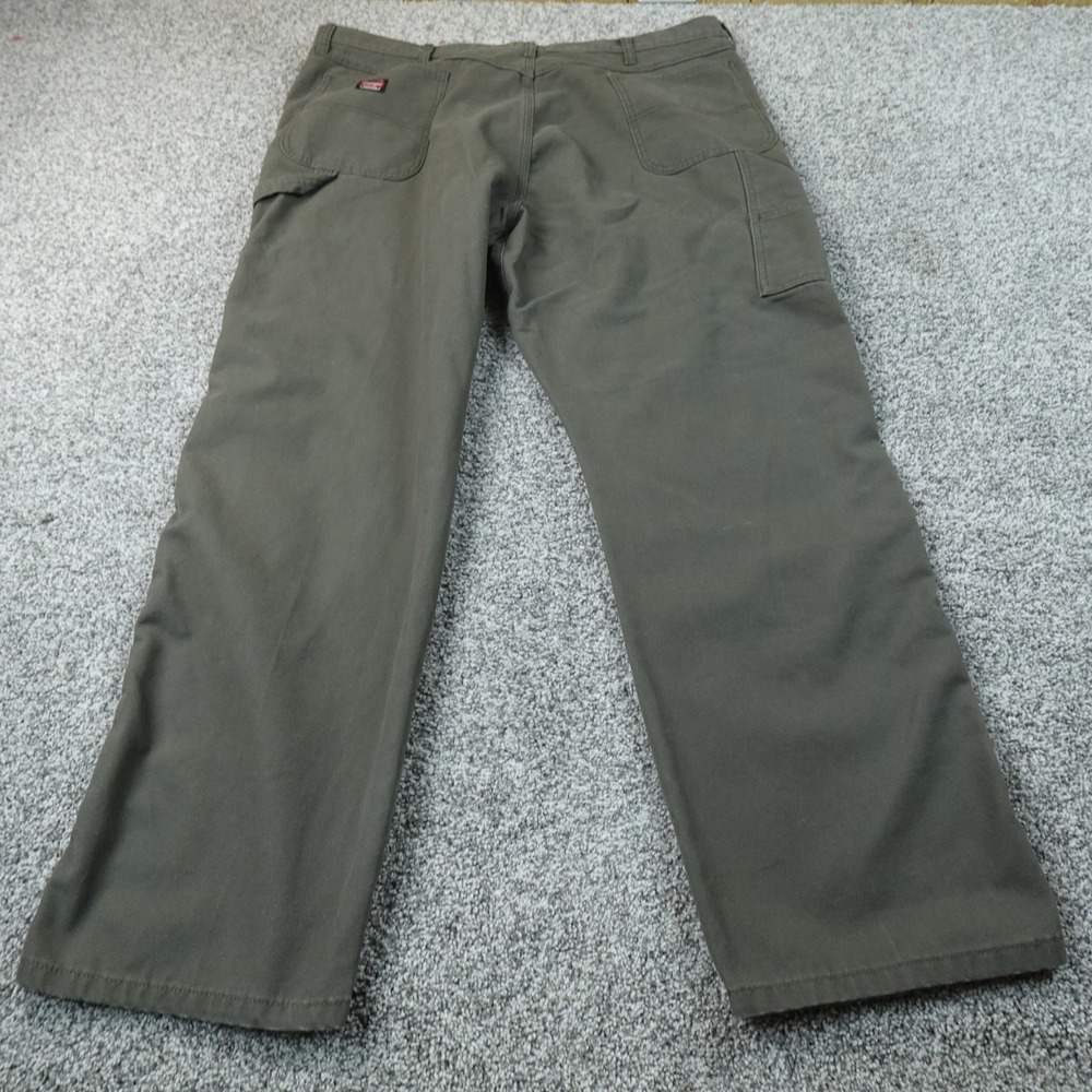 Wrangler Pants Mens 42X32 Green Carpenter Cargo Utility Work Workwear Outdoor